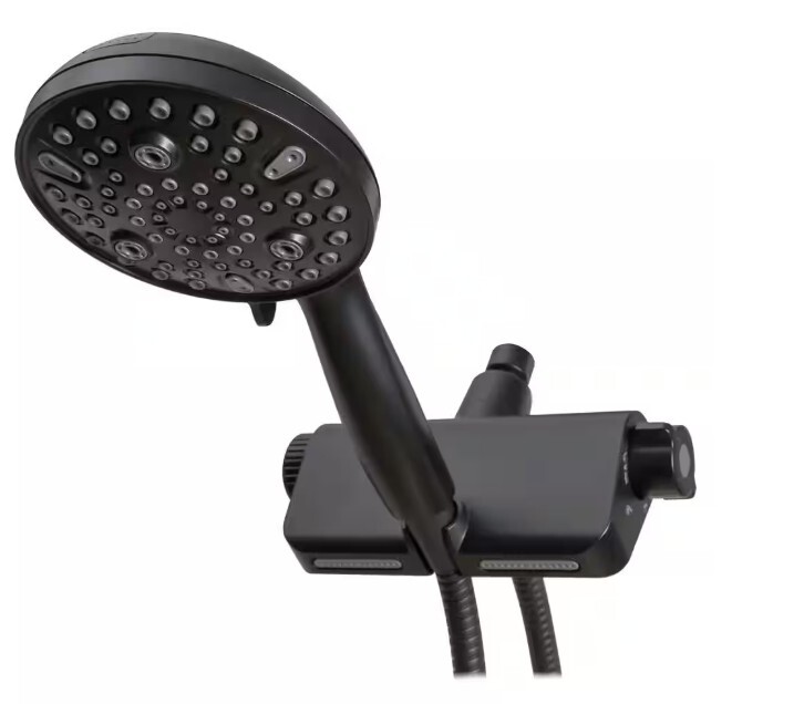 Filtered 10-spray 5 in. Wall Mount Dual Shower Head Handheld 1.8GPM MATTE BLACK gallery