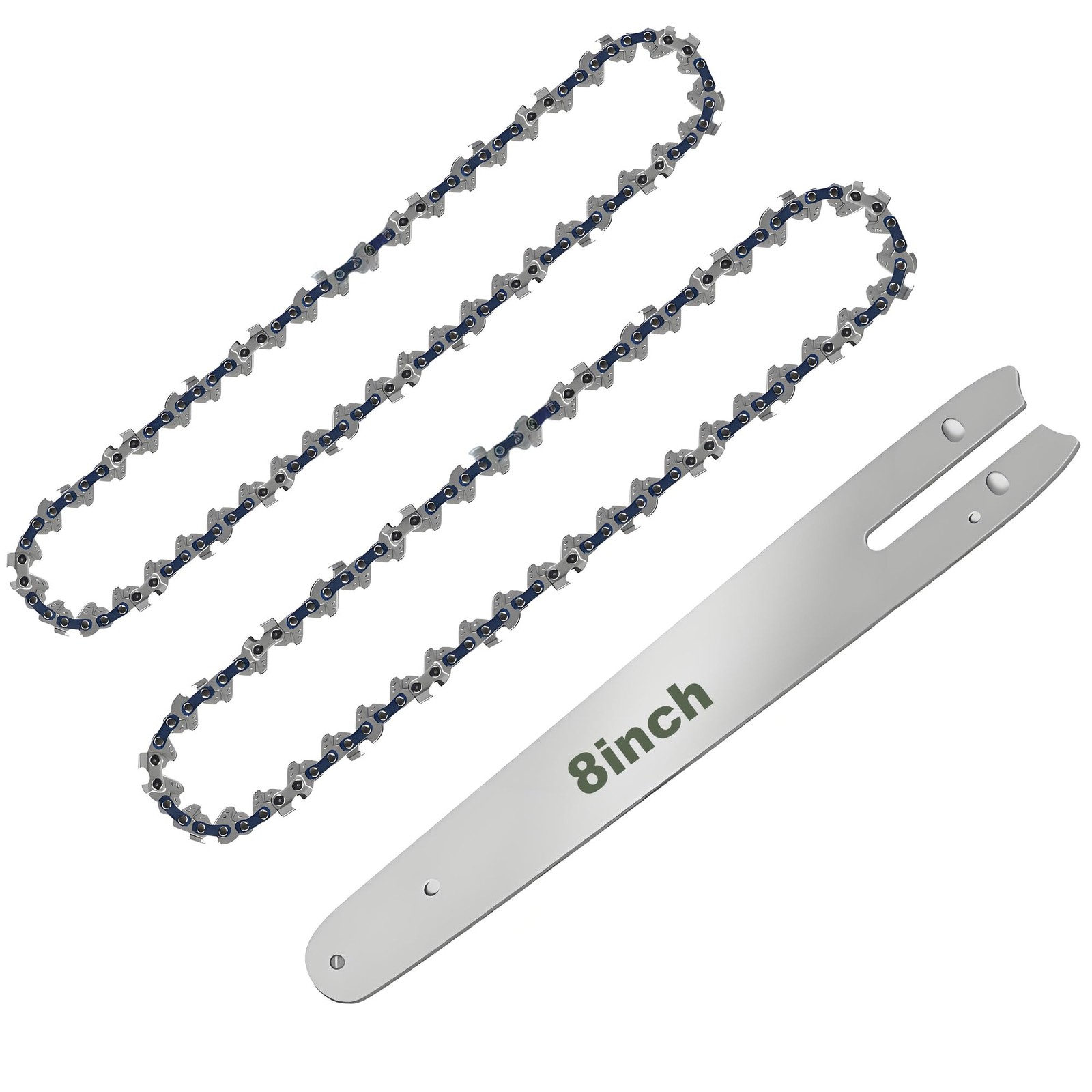 8 Inch Chainsaw Chain Replacement 2 Chains and 1 Guide Bar for 8 Inch Mini Ch... gallery