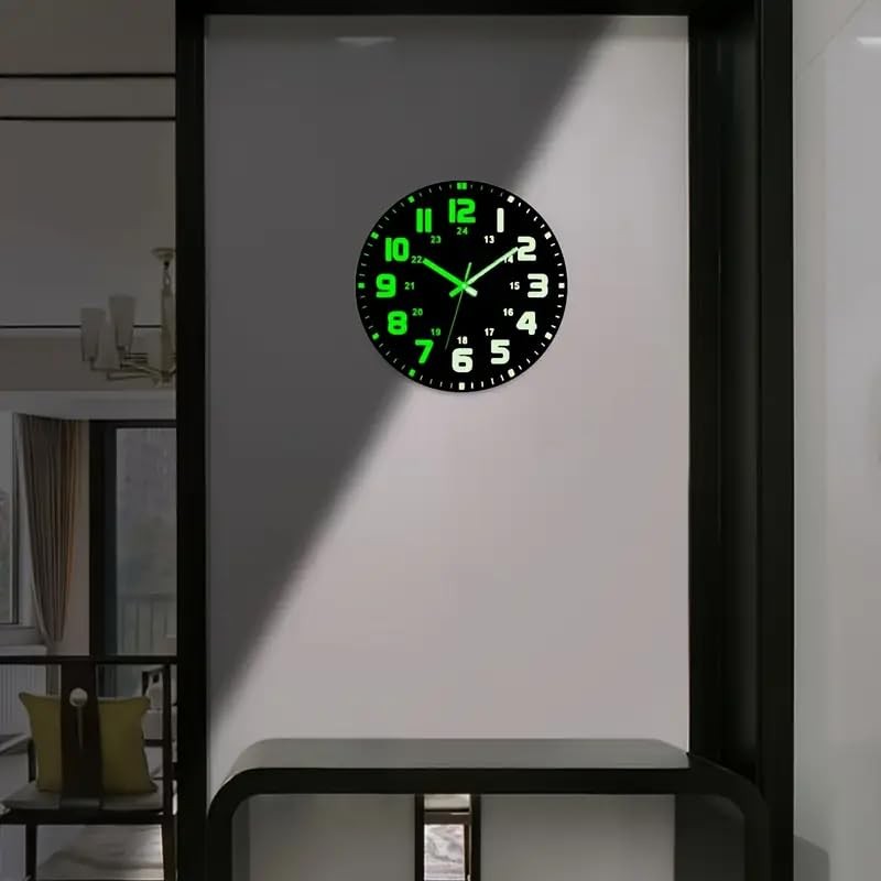 12'' -Illuminating Wall Clock - Silent Sweep Non-Ticking Vinyl Clock with Nig... gallery