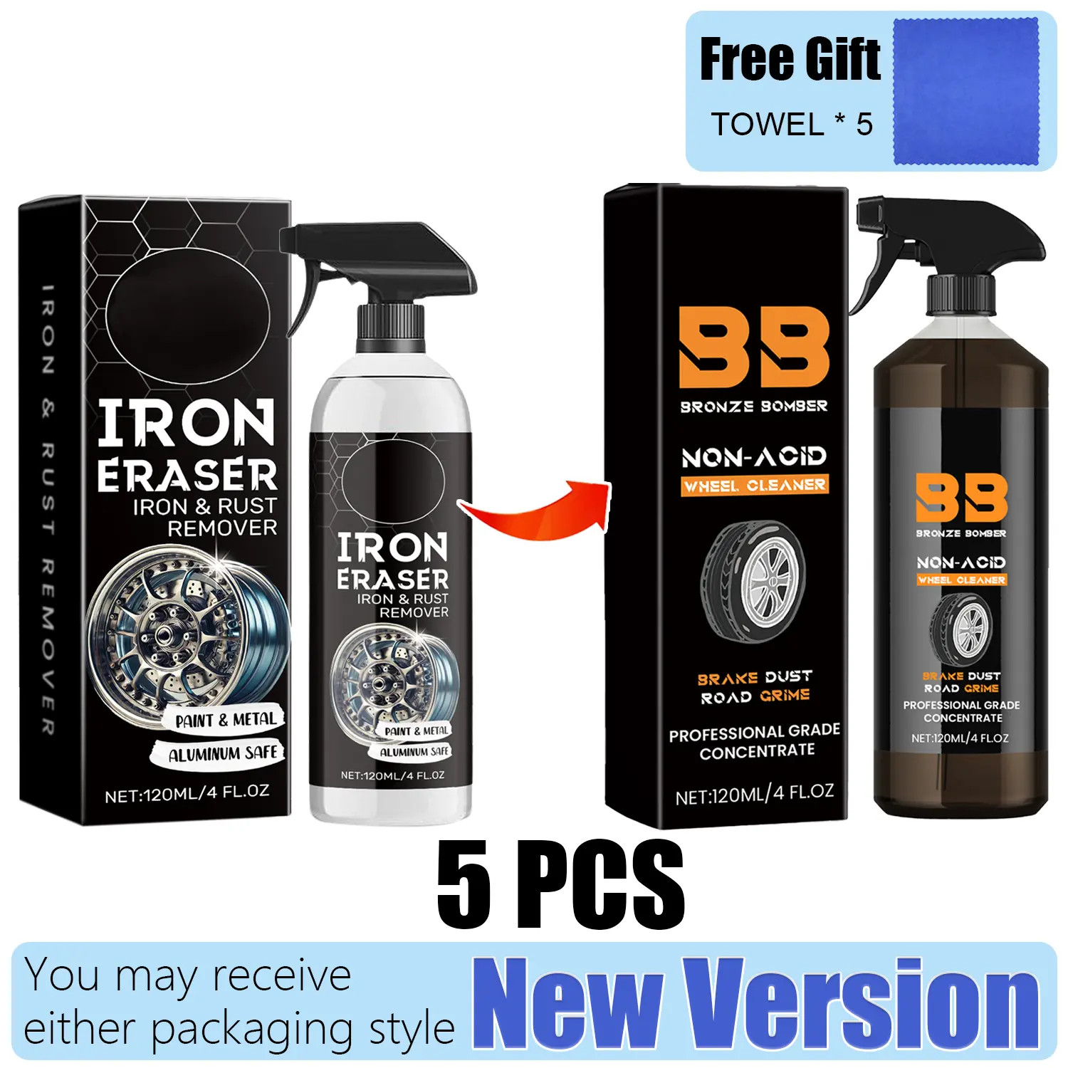 Automotive Rust Remover Spray 120ML – Fast-Acting Iron & Rust Cleaner for Wheels gallery