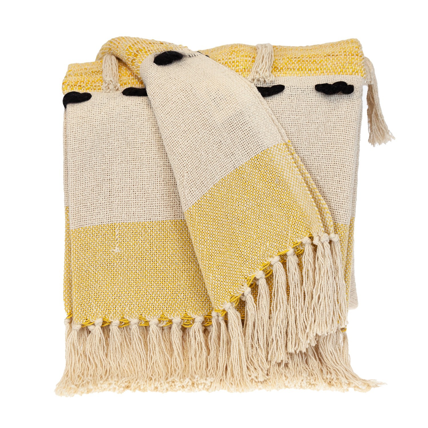 Parkland Collection Inca Yellow Variegated Cotton 50" x 60" Throw Blanket gallery