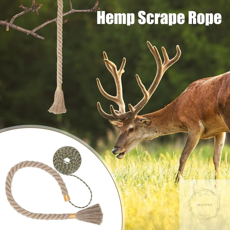 4 Pack Hemp Scrape Rope 30 Inch Deer Scent Rope for Deer Hunting Mock Scrape gallery