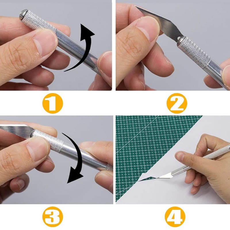 Kit Exacto Knife Set Blade Refill Xacto For Leather Craft Pen Cutter Razor gallery