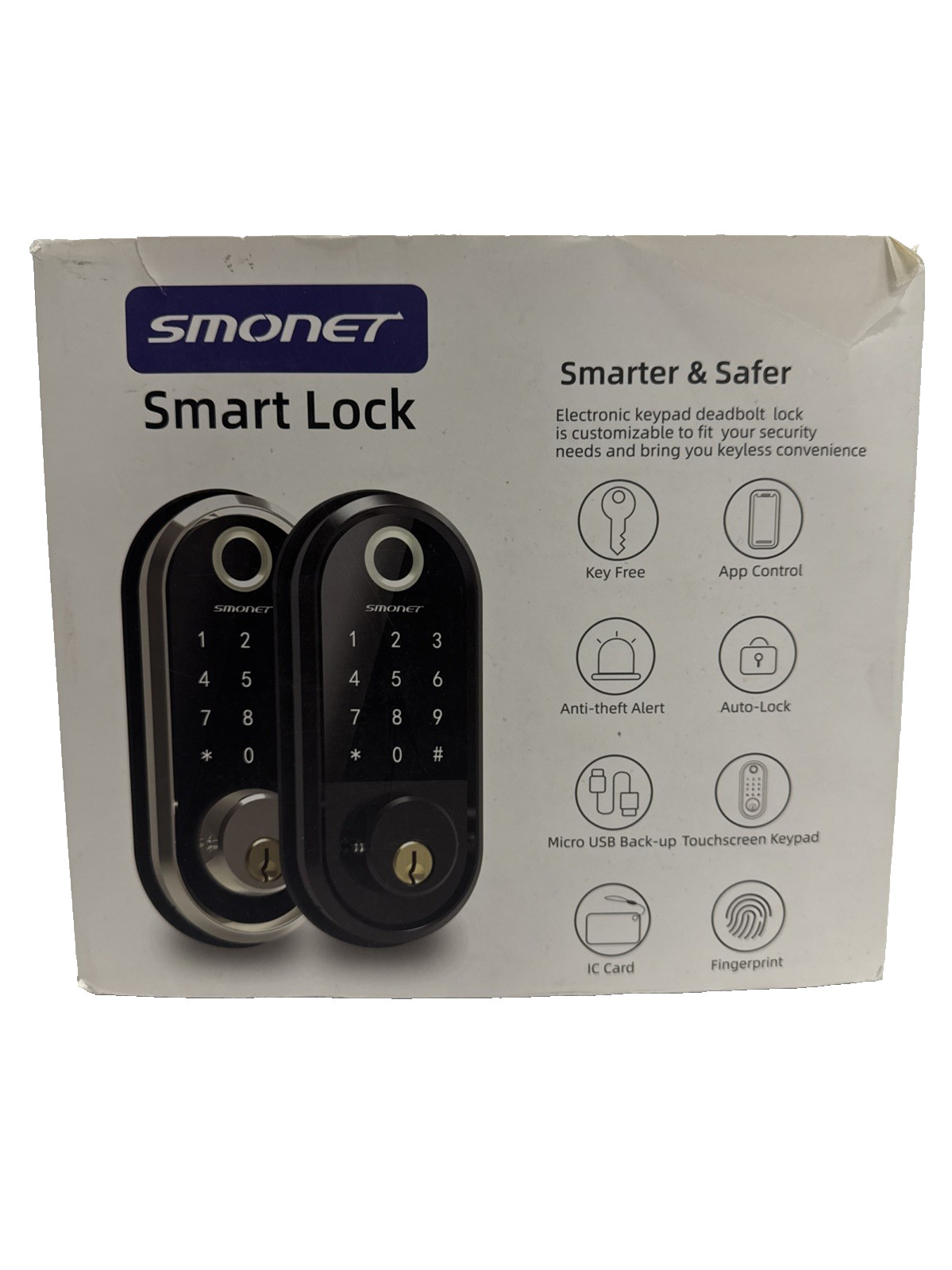 Smonet Smart Door Lock, Fingerprint with Digital Passcode Bluetooth Black Y001 gallery