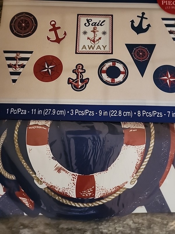 Amscan Nautical Cutouts 12pc Value Pack Party Celebration Various Prints & Sizes gallery