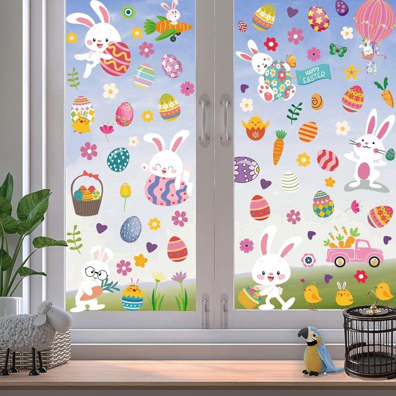 Celebrate Easter with 10 Stylish Window Clings - Perfect Decoration for All Ages gallery