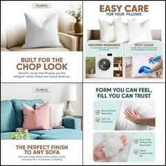 Pillowflex 22×22 Synthetic Down Throw Pillow Insert – Ultra Soft Cushion Form