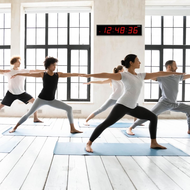 Ivation 24" Large Digital Clock, 6-Level Brightness, LED Wall Clock, Red gallery