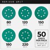 8 Hole Assortment Sanding Discs 5 Inch 80 120 150 180 220 Grit Grip gallery