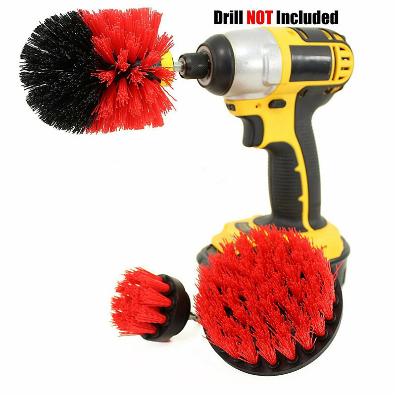 3pc Set Cleaning Drill Brush Kit Carpet Tile Power Scrubber Cleaner Attachment gallery
