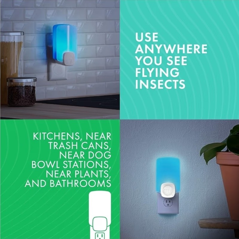 STEM Indoor Fruit Fly Light Trap, 2 Pack Plug-ins and 4 Cartridge Starter Kit gallery