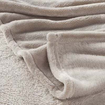 Threshold Microplush Throw Blanket Oversized 92x90, Gray, Full/Queen gallery