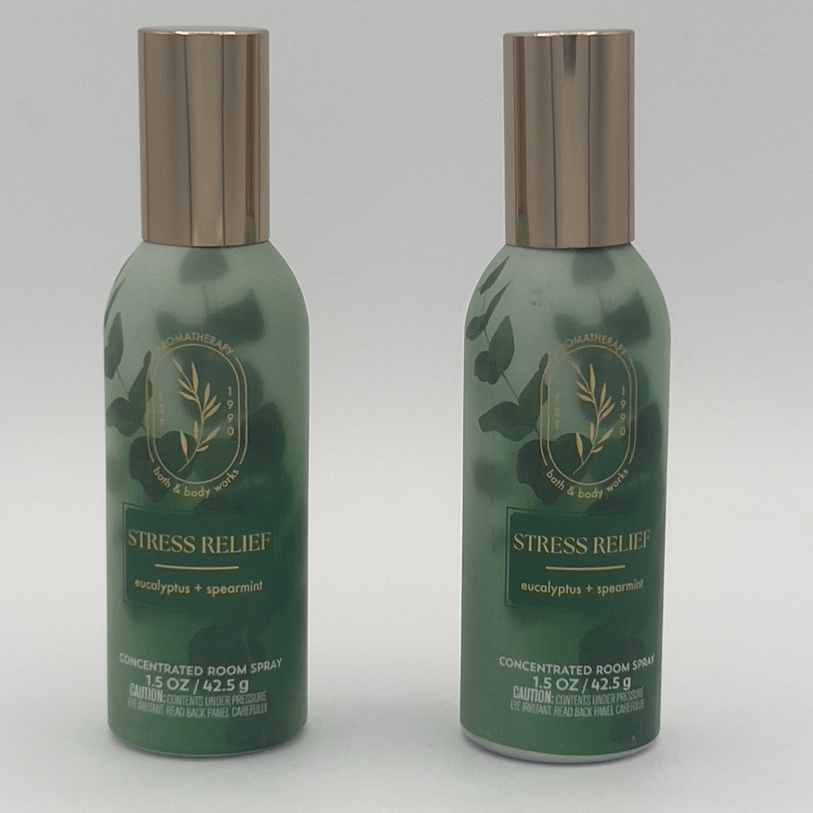 2 Bath & Body Works Stress Relief Eucalyptus Spearmint Concentrated Room Spray gallery