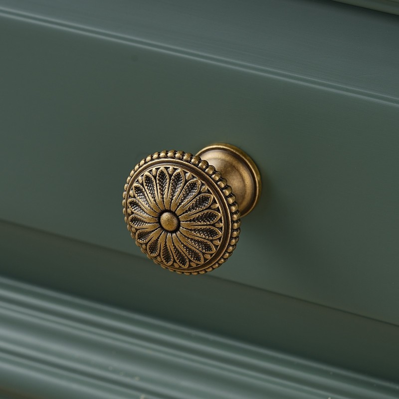 Solid Brass Cabinet Handle ø28/32mm Drawer Knob 3.8"/5"/6.3" CC Cabinet Pull gallery