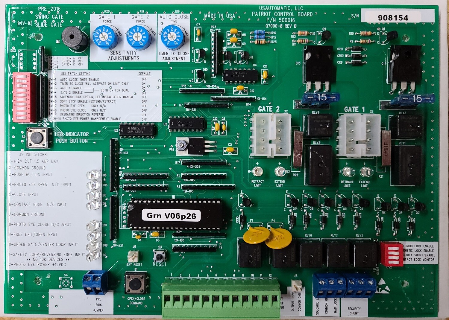 US Automatic 500016 Replacement Logic Control Board for Patriot Openers 500001 gallery