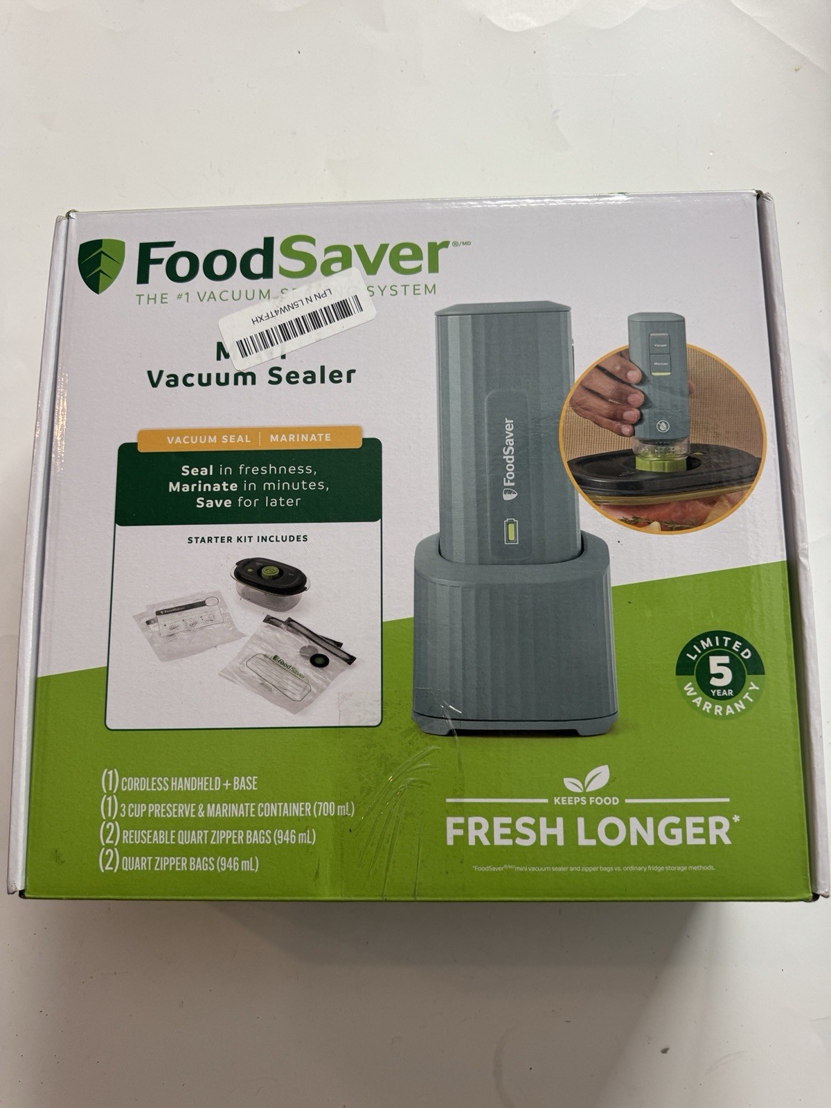 FoodSaver Mini Cordless Handheld Vacuum Sealer w/ Dock Marinate READ gallery