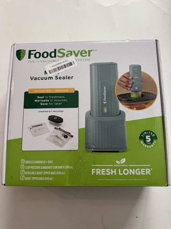 FoodSaver Mini Cordless Handheld Vacuum Sealer w/ Dock Marinate READ gallery