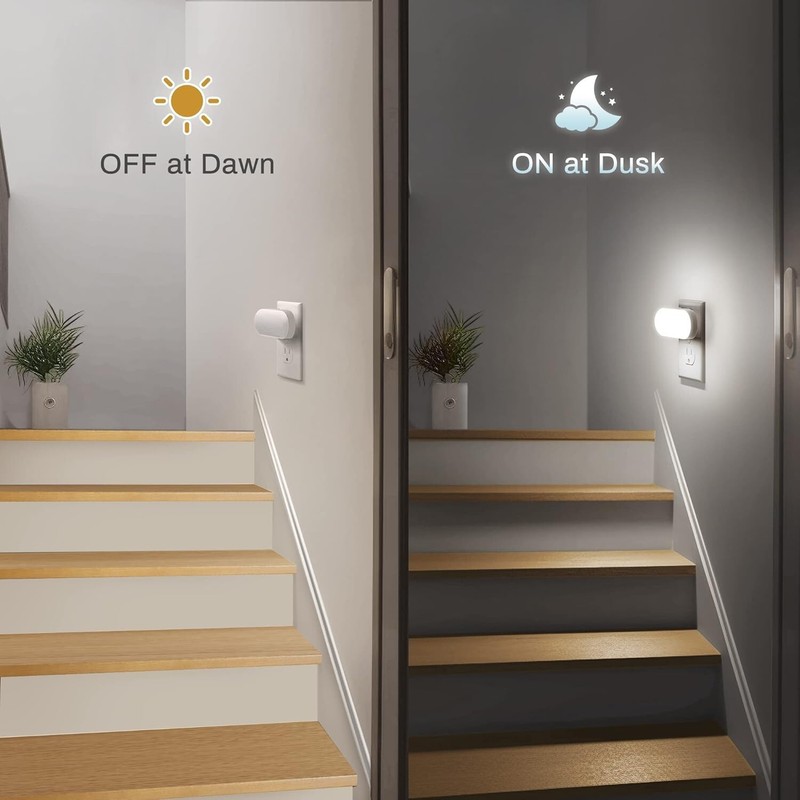 Led Night Light, Plug into Wall, [2 Pack] with Dusk to Dawn Sensor, 1W 5000K Dim gallery