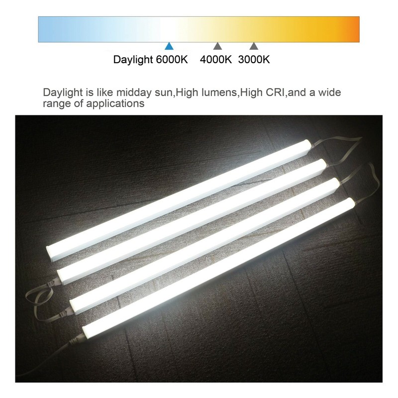 24 Pack 4FT LED Shop Light T8 Linkable Ceiling Tube Fixture 24W Daylight 6000K gallery