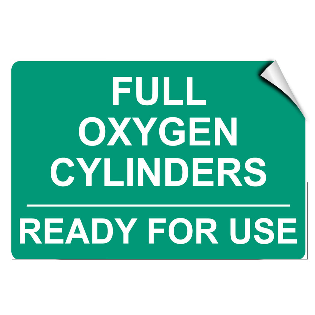 Full Oxygen Cylinders Ready For Use Business LABEL DECAL STICKER gallery