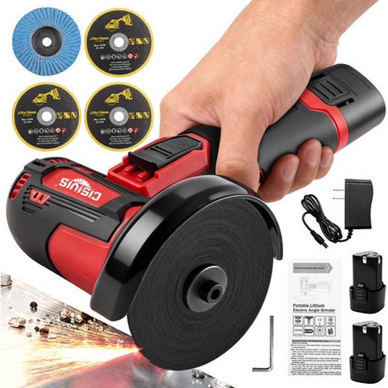 3" 12V Cordless Angle Grinder, Mini Cut-Off Tool & Polisher for Metal, Wood gallery