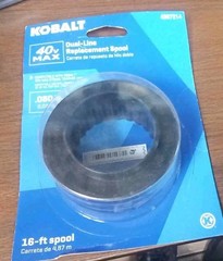 Kobalt 40V Max Dual-Line Replacement Spool 080 In 16 Ft String Trimmer Line