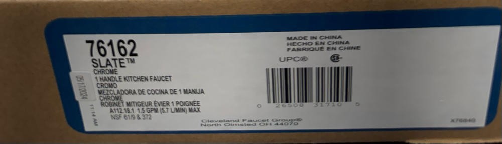 CFG 76162 Slate One Handle High Arc Pulldown Kitchen Faucet 1.5 GPM gallery