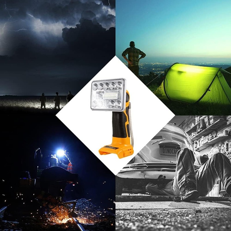 1000LM LED Flashlight Spotlight LED Work Light for DeWalt 20V MAX Li-ion Battery gallery