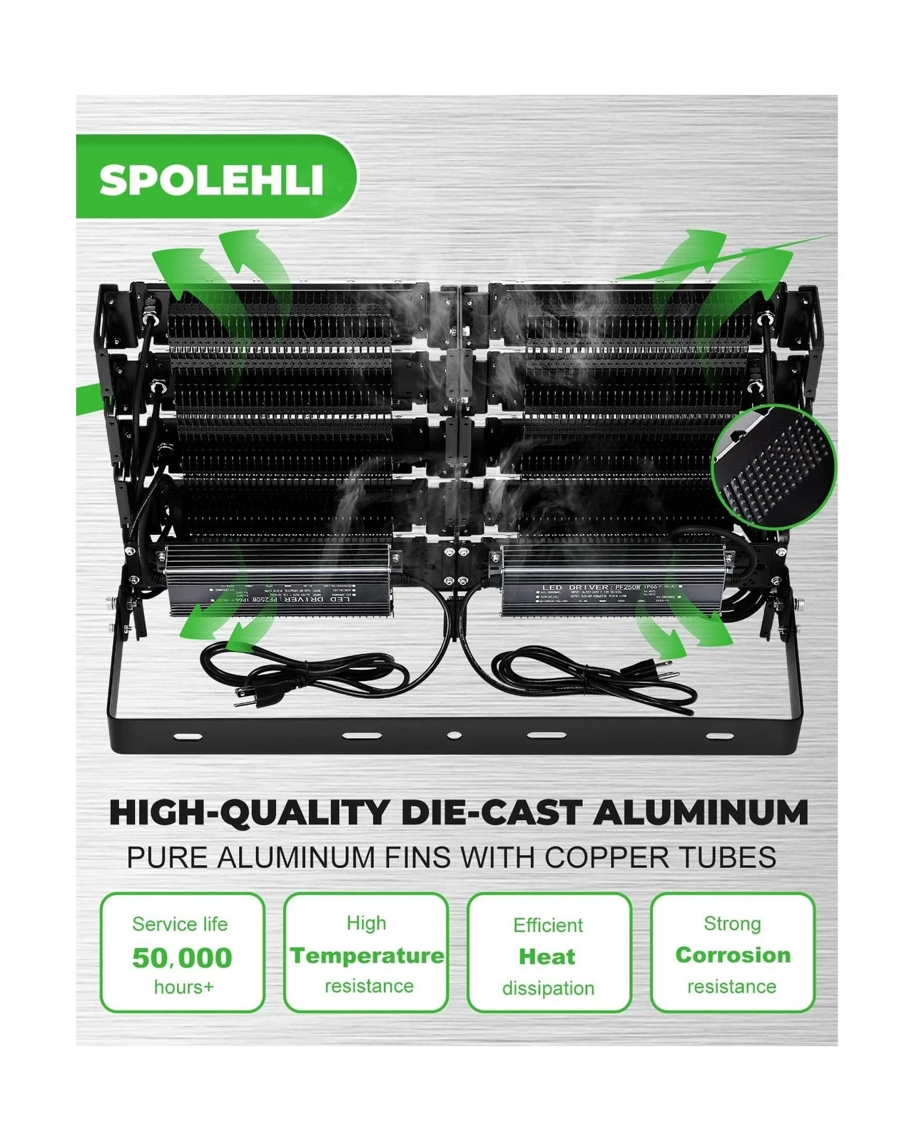 LED Stadium Flood Lights 3000W Equivalent 80000LM Super Bright LED Arena Ligh... gallery