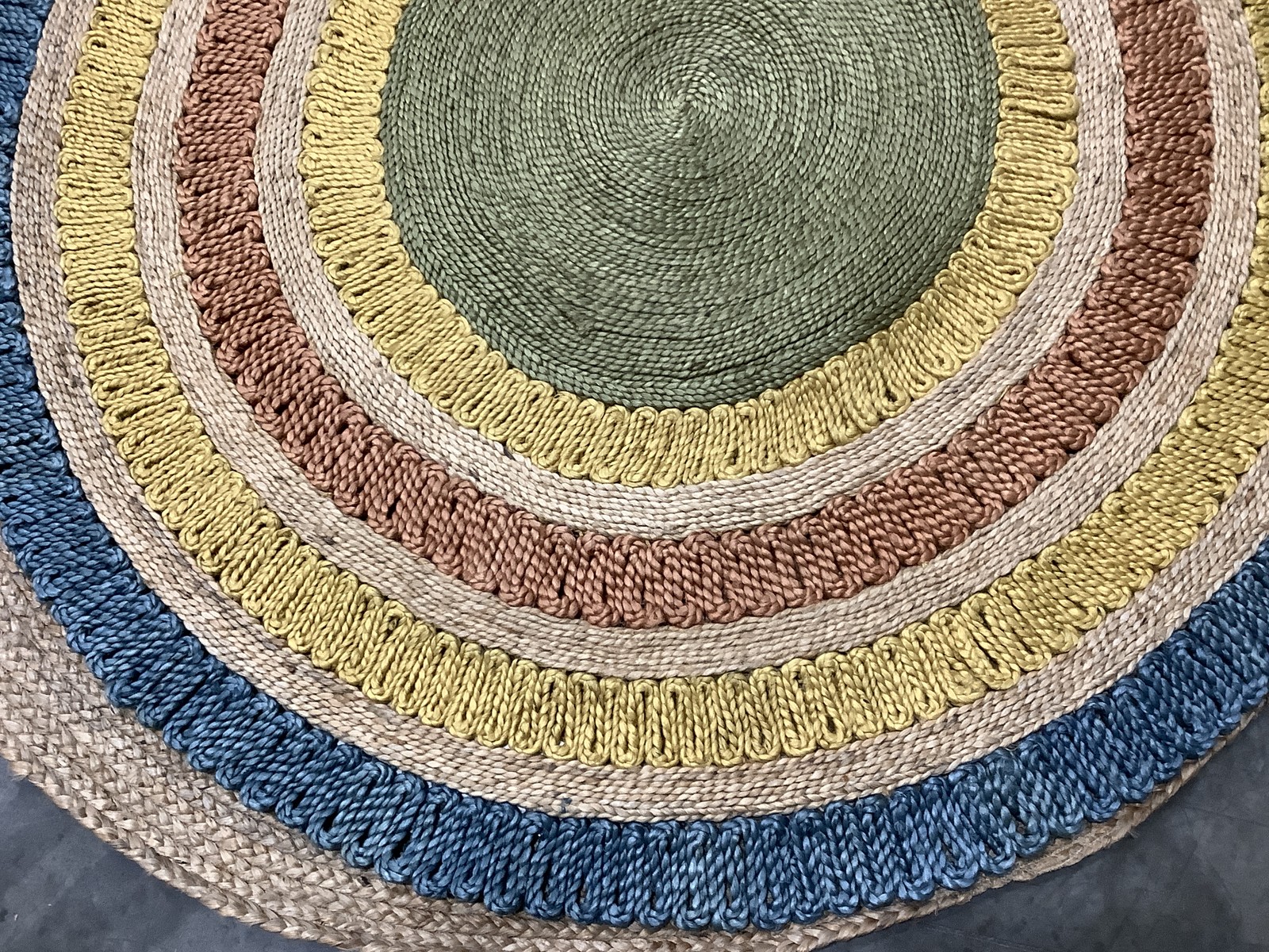 BLUE / MULTI 5'-0" x 5'-0" Broken Thread Rug, Reduced Price 1172685437 NF201C-5R gallery