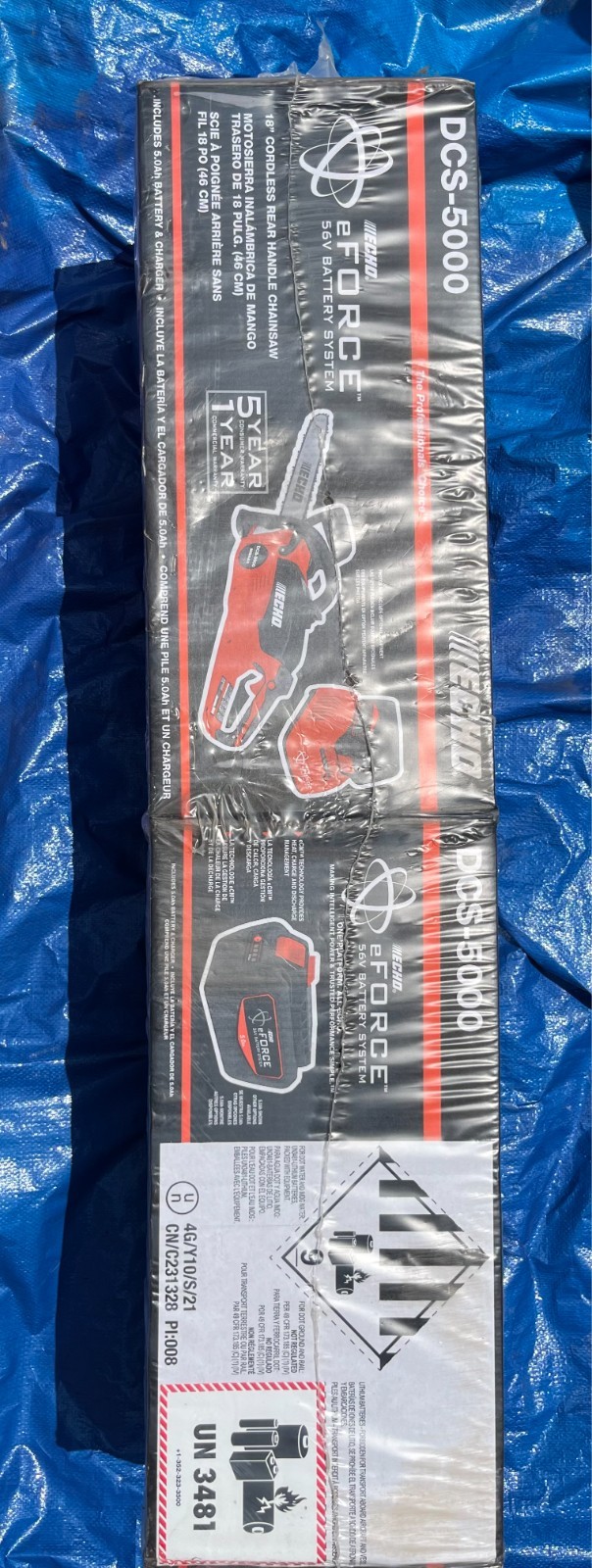 ECHO DCS-500-18C2 18'' Cordless Rear Handle Chainsaw, Battery and Charger gallery