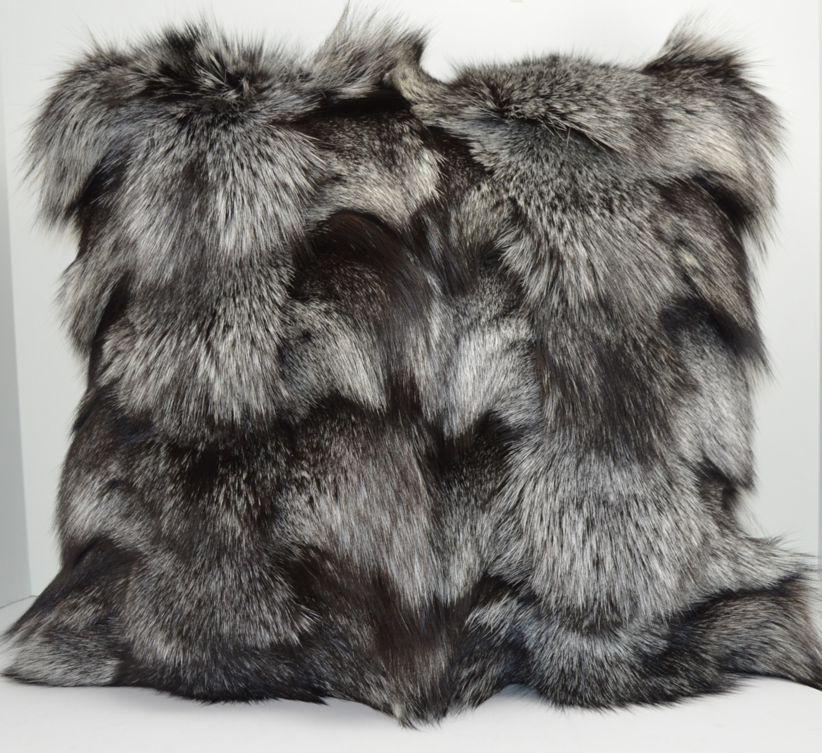 Silver Fox Fur pillow Real Genuine Authentic gallery