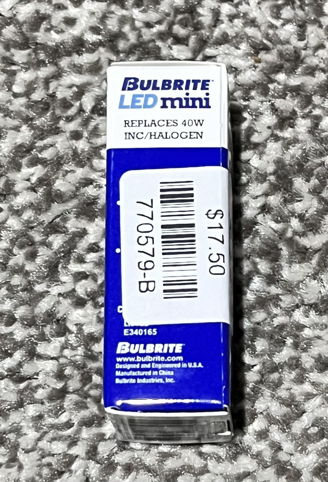 Bulbrite 770579 LED Specialty Mini Bulb 4.5W=40W 120V T4 2-Pin G9 Base Clear 30K gallery