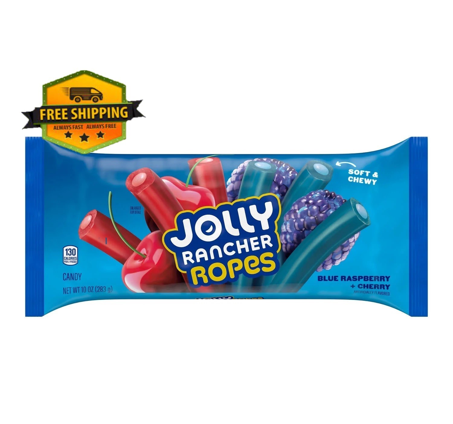 Jolly Rancher Ropes Candy – Blue Raspberry & Cherry Flavor, 10 oz Bag gallery