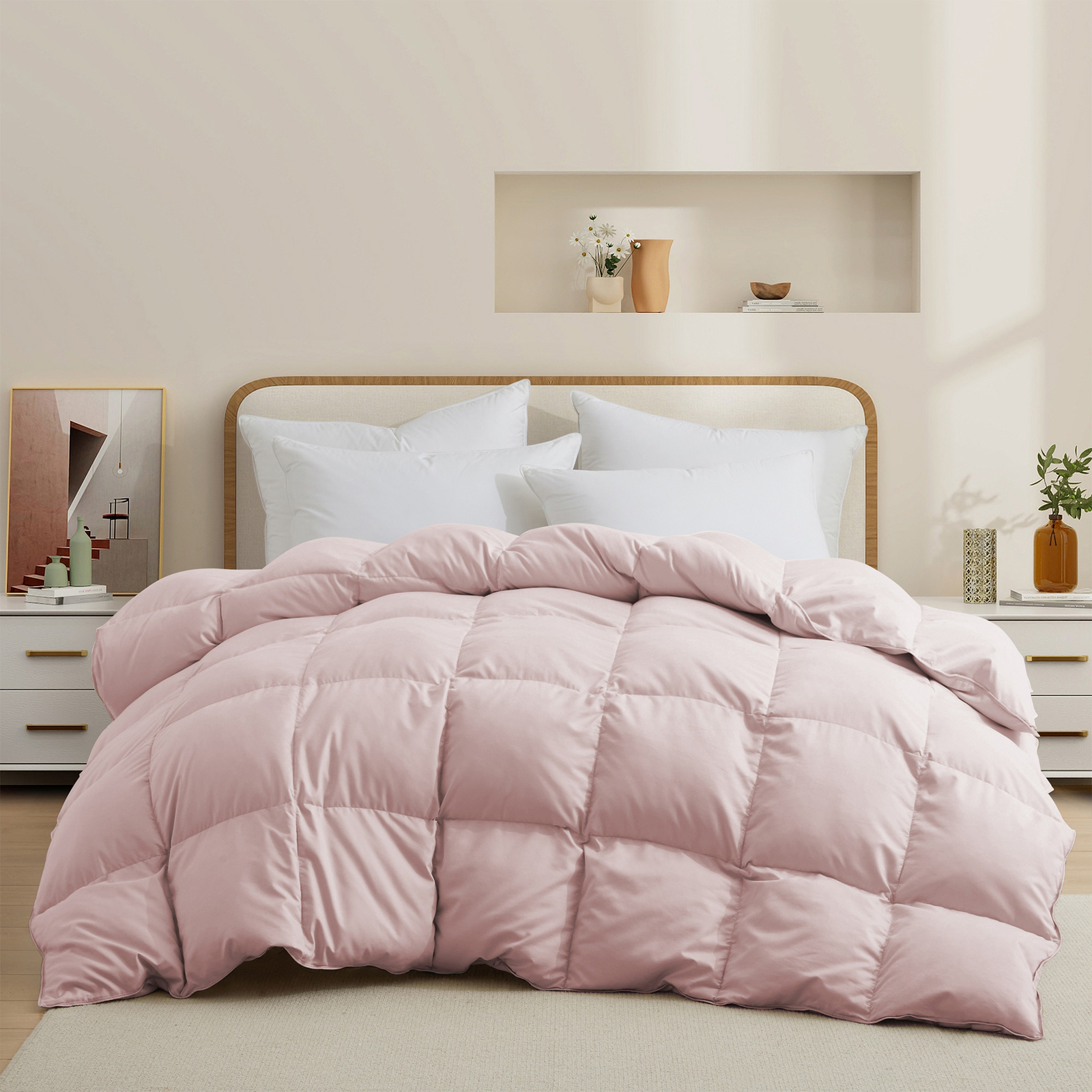Super Soft Cozy Warm Oversized Down Comforter , King or Queen Bed Blanket gallery