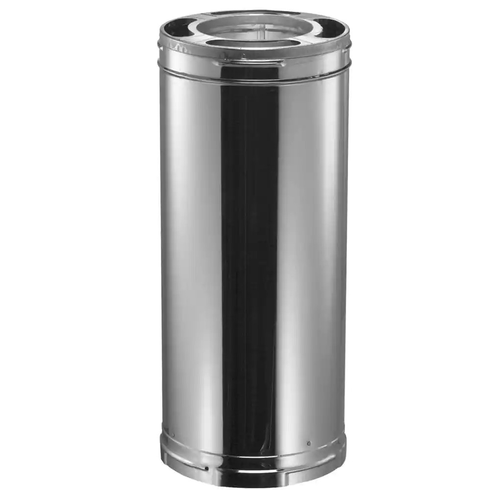 6" Dia X 36" Triple-Wall Galvanized Chimney Stove Pipe Non-Adjustable Twist Lock gallery