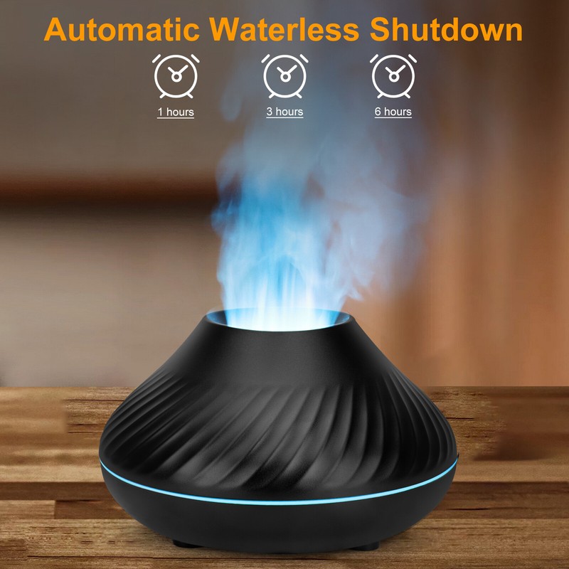 Cute Aroma Volcano Fire Flame Diffuser Humidifier Aromatherapy Essential Oil USB gallery