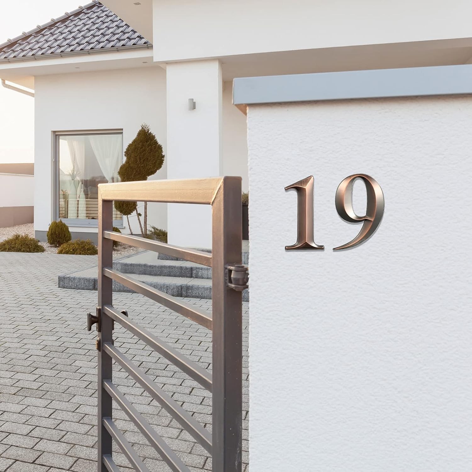 Jetec 10 Pcs House Numbers 3D Door Mailbox 0-9 4 x 2.5 Inches, Bronze gallery