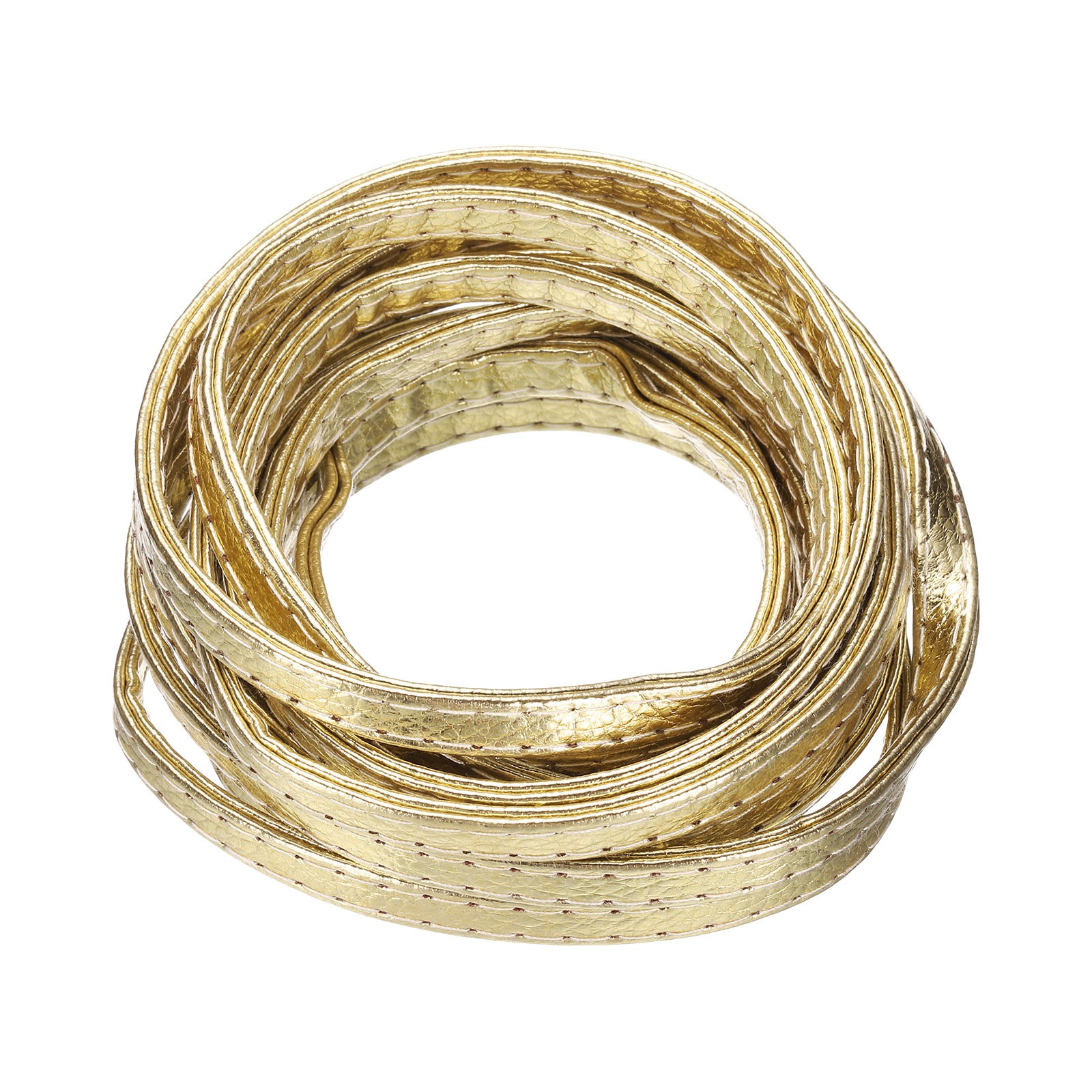 0.3" 118" Double Stitched Leather Strap, for Light Gold Color gallery