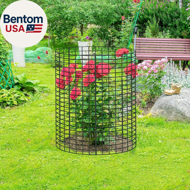 10 Packs 24"X 12" Large Wire Plant Protectors Wire Plant Cages Mesh Plant Cage C gallery