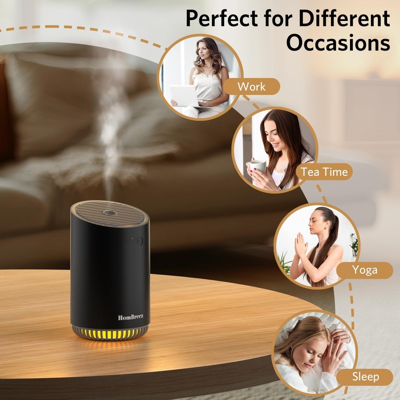 Portable Aromatherapy Diffuser 280ml, Rechargeable Essential Oil Diffuser wit... gallery