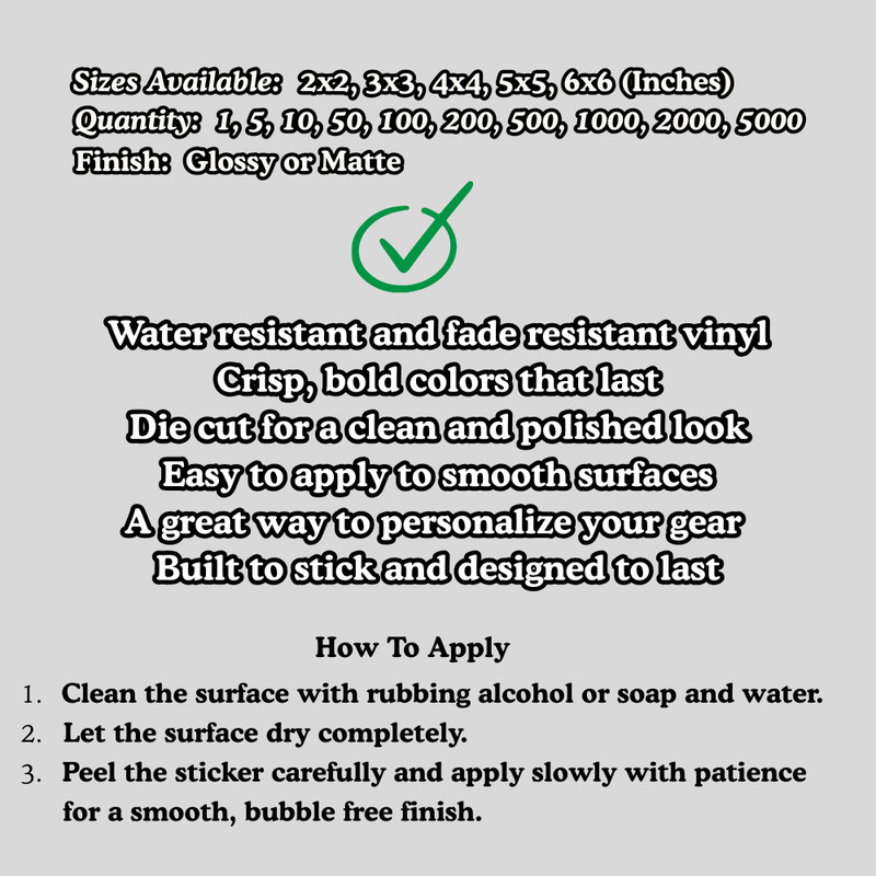 Custom Printed Stickers Logos Decals Waterproof Vinyl Die Cut Glossy Matte NEW gallery