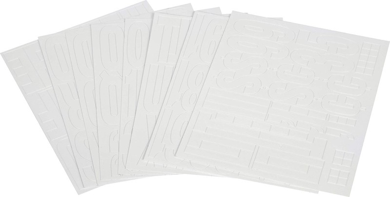 2 Inch White Vinyl Self Adhesive Letters and Numbers for Home and Workplace gallery