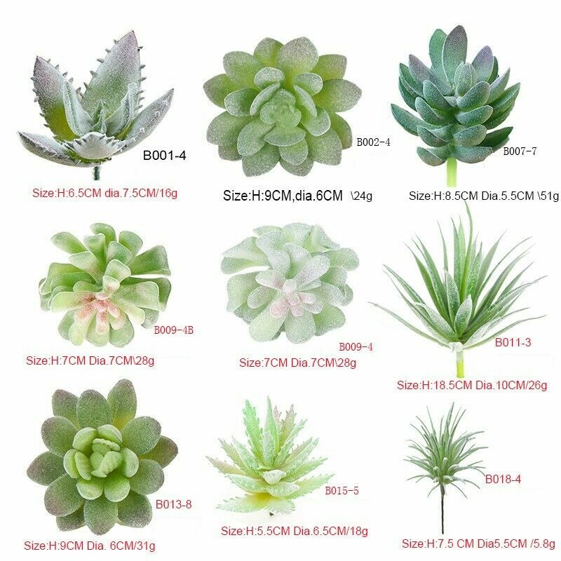 Artificial Color Succulent Plants Unpotted Fake Lotus Plant Home Decor 18 Pcs/PK gallery