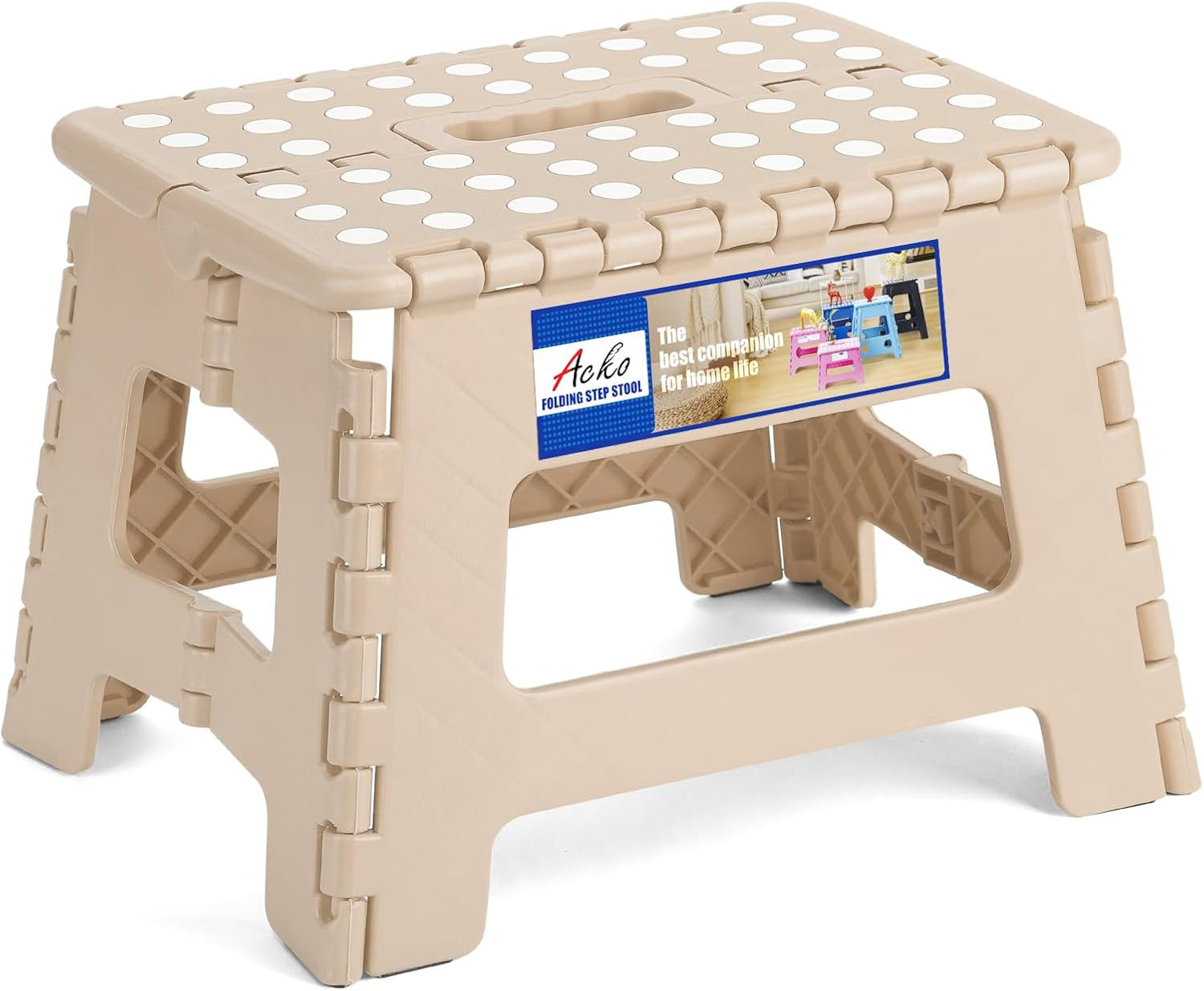 Folding Step Stool 300lb Non-Slip Portable Lightweight Space Saving Kids/Adults gallery