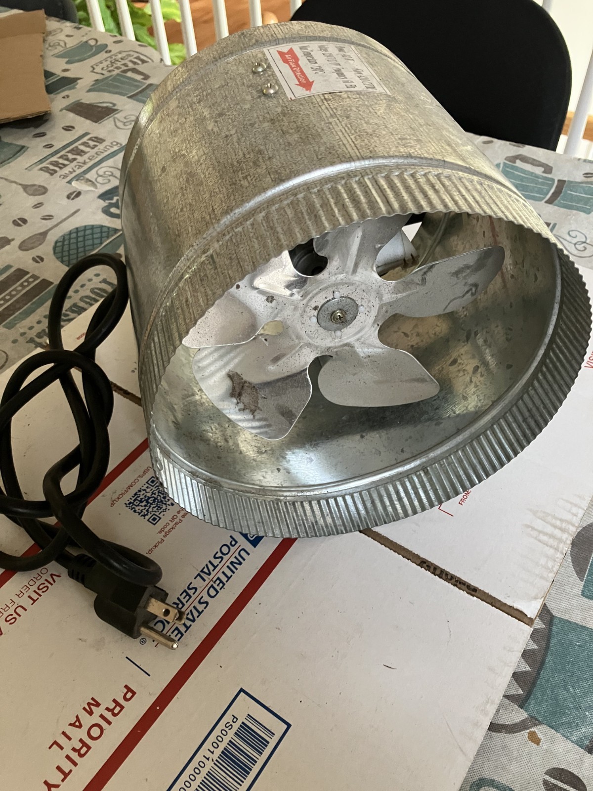 8" Duct Booster Inline Blower Fan Exhaust Vent Air Cooled Hydroponic 110V / 60Hz gallery