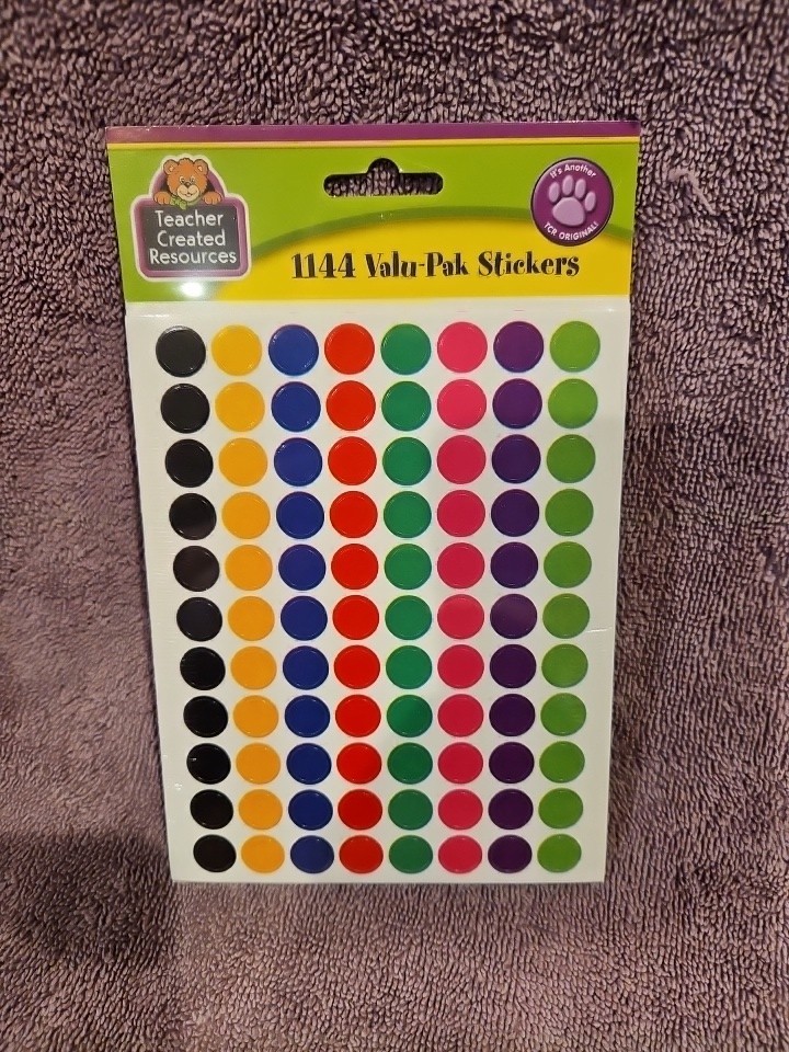 Mini Colorful Circles Valu-Pak Stickers Teacher Created Resources TCR4743 gallery