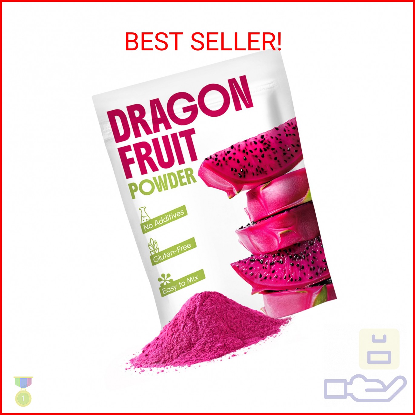 CCNature 4oz Dragon Fruit Powder, Pitaya powder | Natural food coloring | Great gallery