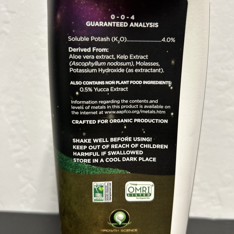 Growth Science Organic Root Magic 1 Quart 1QT Nutrient Plant 0-0-4 NEW gallery