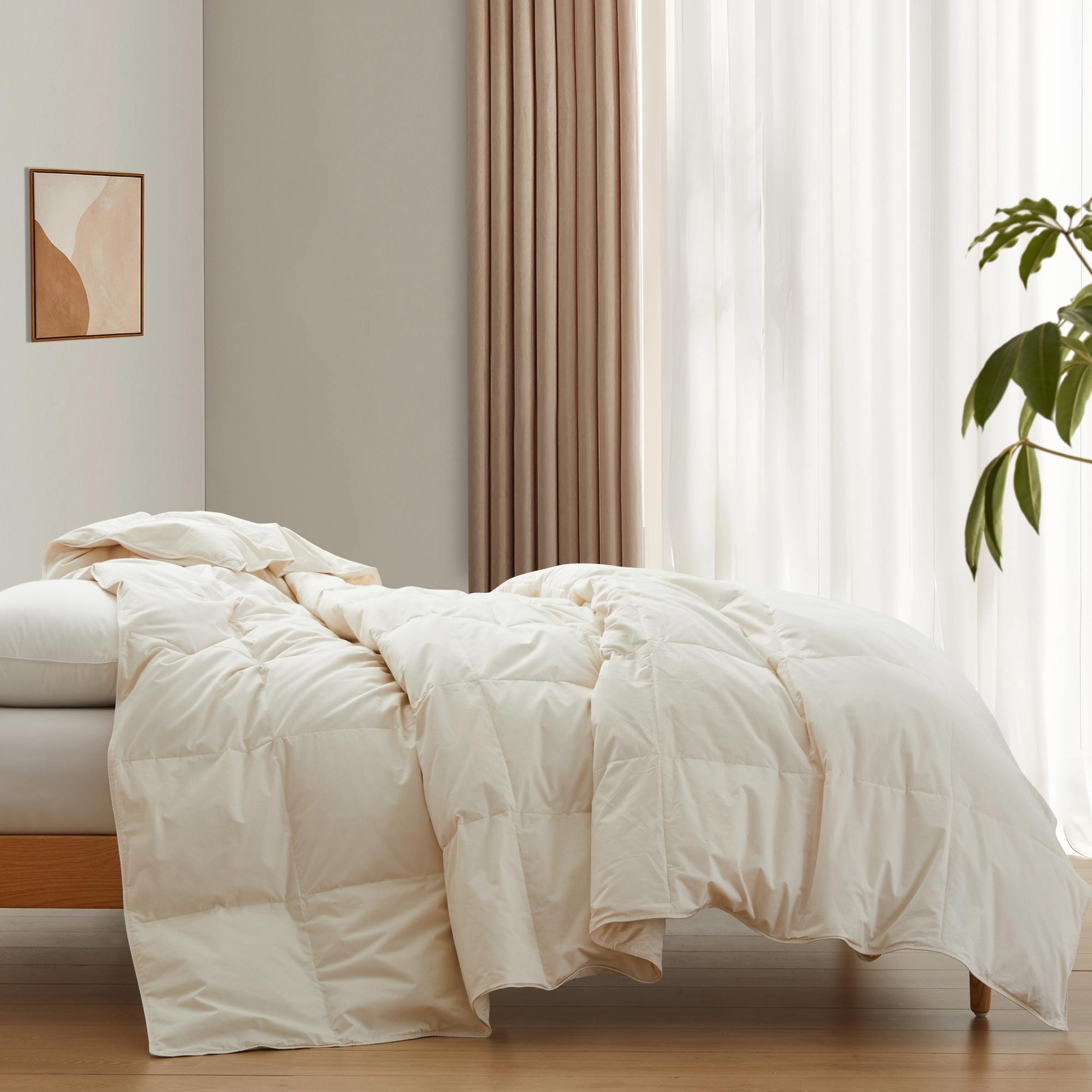 Lightweight Summer Organic Cotton Blanket Comforter Down Feather for Hot Sleeper gallery